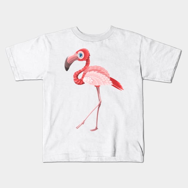 Flamingo Kids T-Shirt by kawaii_shop